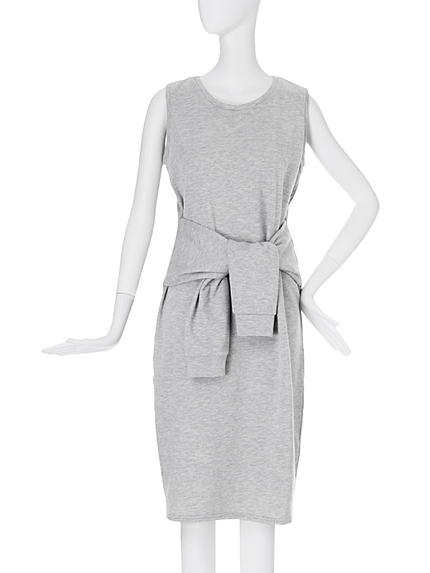 【CASUAL】ウエストマークノースリスウェットワンピース