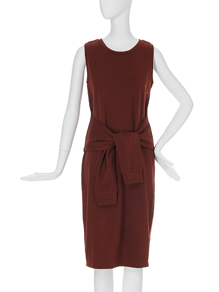 【CASUAL】ウエストマークノースリスウェットワンピース