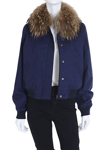 【BIJ】 ファー付ブルゾン