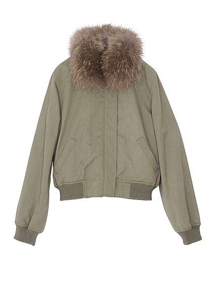 【BIJ】 ファー付ブルゾン