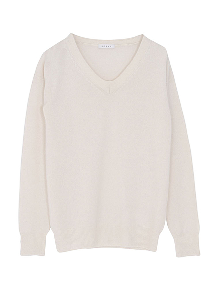 カシミヤＶネックニット/2015秋最新作