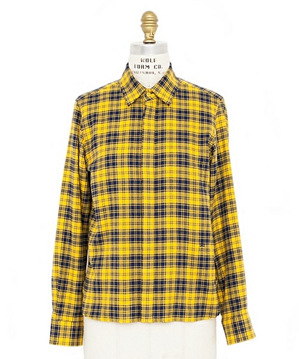 DRAWER チェックシャツ（YELLOW）