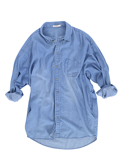 テンセルデニムシャツワンピ