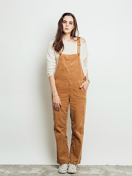 コーデュロイルーズサロペット