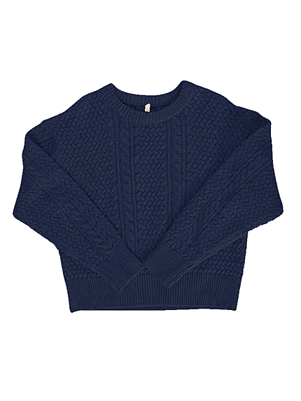 ショートケーブルニット