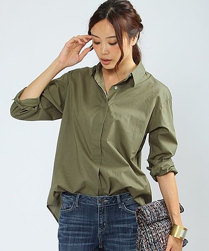 チュニックシャツプルオーバー