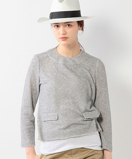 ＜HARVEY FAIRCLOTH（ハーヴィー　フェアクロス）＞ バックジップ 7分袖 スウェット