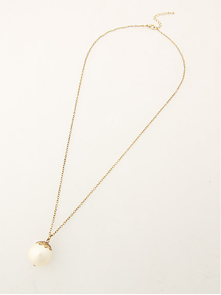 ニュアンスビーズロングネックレス