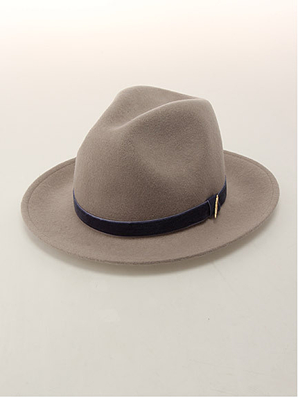 フェザーベロアリボン中折れハット