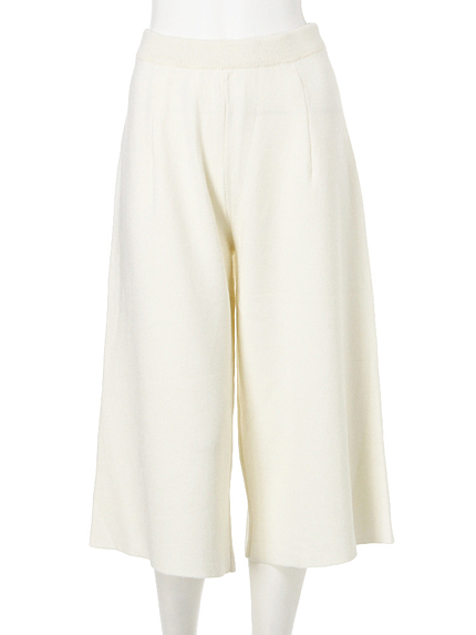 【W】Ｗフェイスニットガウチョパンツ