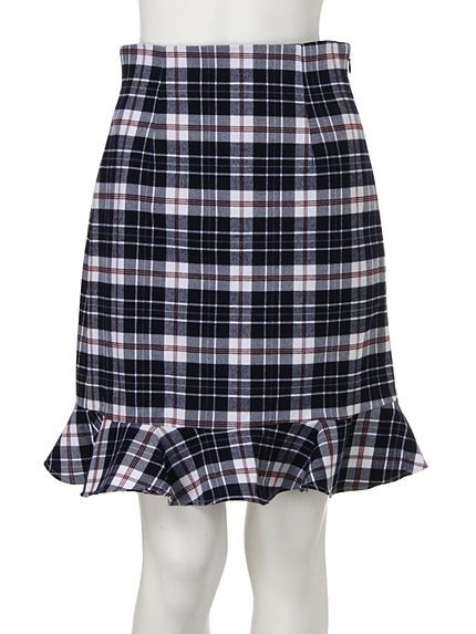 【dazzlin】チェックペプラムスカート