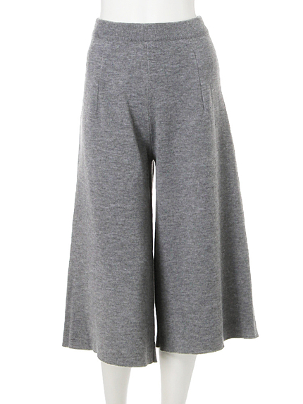 【W】Ｗフェイスニットガウチョパンツ