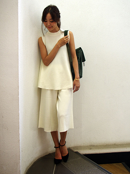 【W】Ｗフェイスニットガウチョパンツ