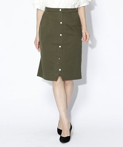 メタルボタンタイトスカート