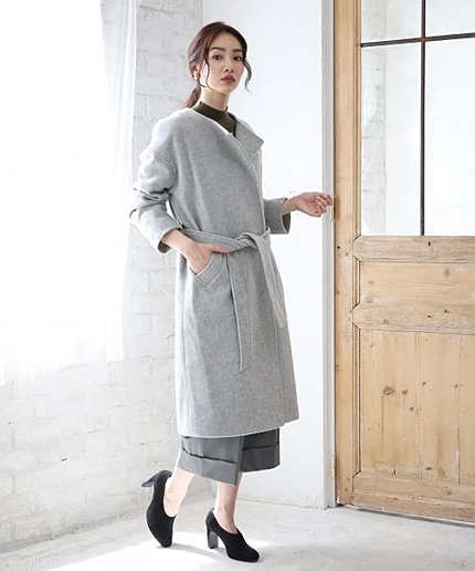 【WEB先行予約/JAPAN FABRIC】ＷＰ／ノーカラーコート