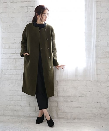 【JAPAN FABRIC】ＷＰ／ノーカラーコート