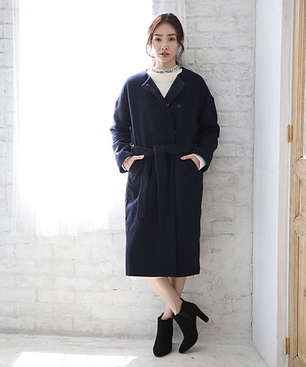 【JAPAN FABRIC】ＷＰ／ノーカラーコート