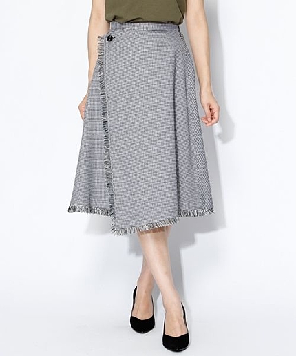 フリンジミドルスカート