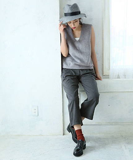 ★WEB限定アイテム★Ｆファーベスト&カットワイドパンツ