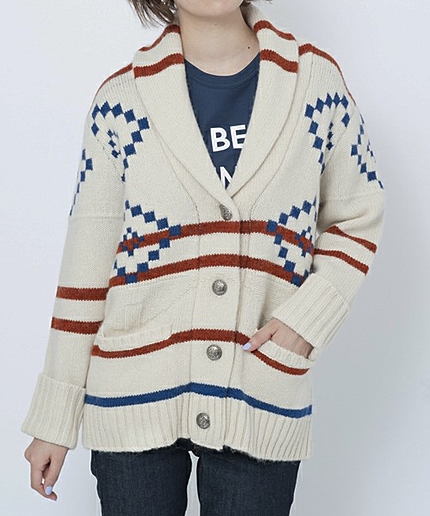 SHAWL COLLAR NATIVE CARDIGAN