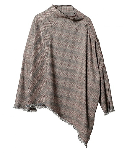 ASTRAET（アストラット） チェックアシンメトリープルオーバー