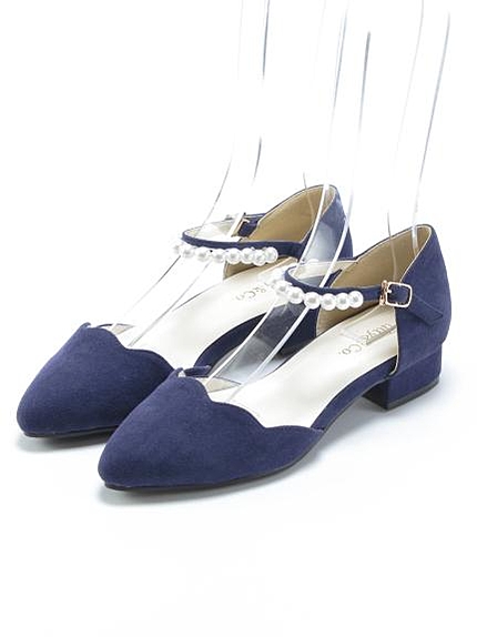 【WEB限定】パールストラップパンプス