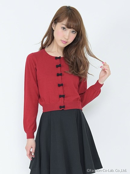 ショートリボンカーディガン
