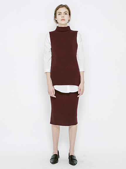 セットアップリブタイトスカート