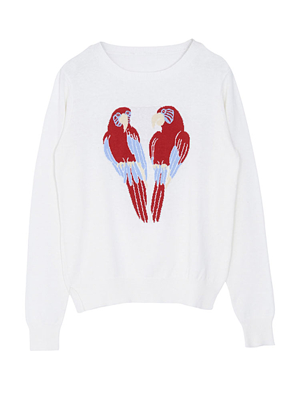 オウムダブルジャガードニット