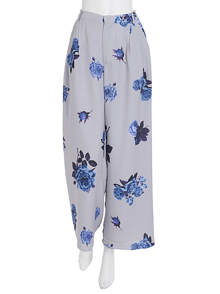 BIGフラワー柄ワイドPT