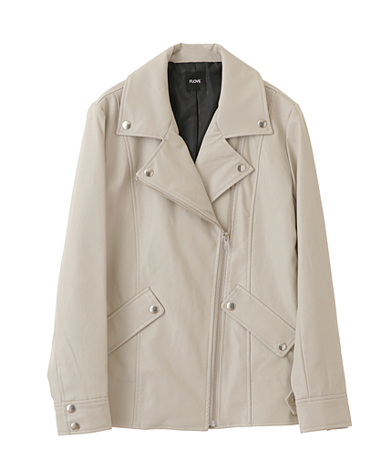 フェイクレザーライダースジャケット