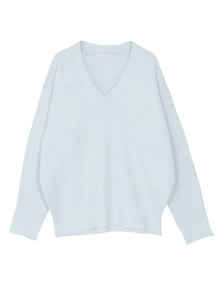 Vネックボリュームプルオーバー