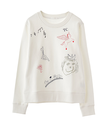 グラフィティ刺繍プルオーバー