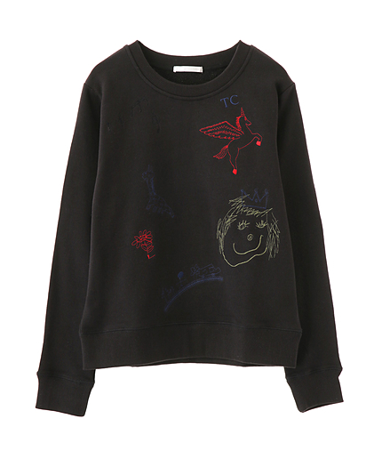 グラフィティ刺繍プルオーバー