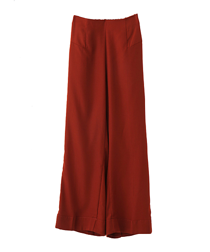 センタープレスワイドストレートパンツ