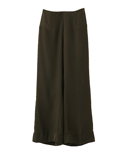 センタープレスワイドストレートパンツ