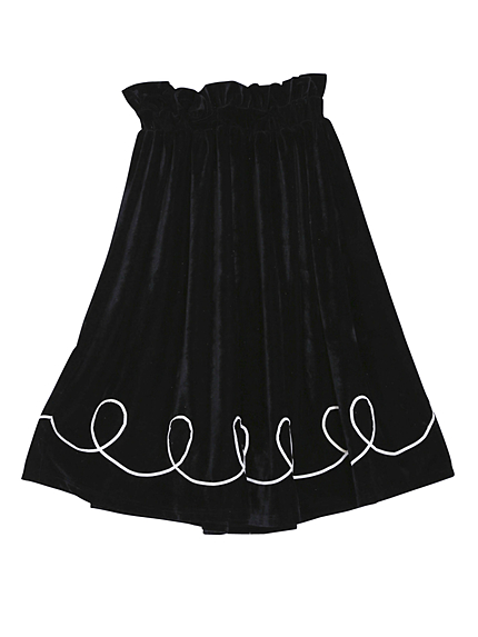 くるくるベロアミモレスカート