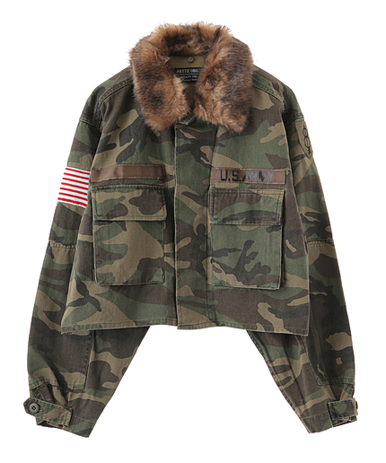 ファー衿ミリタリーJK