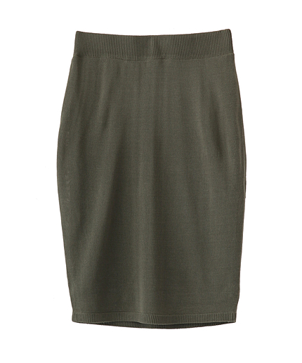 レーヨンニットミディスカート