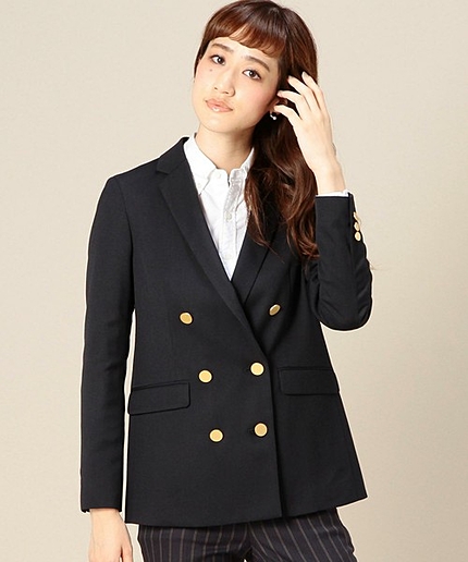 BY ツイル6ボタンダブルジャケットо