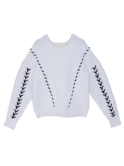 LACE UP COLOR ニット