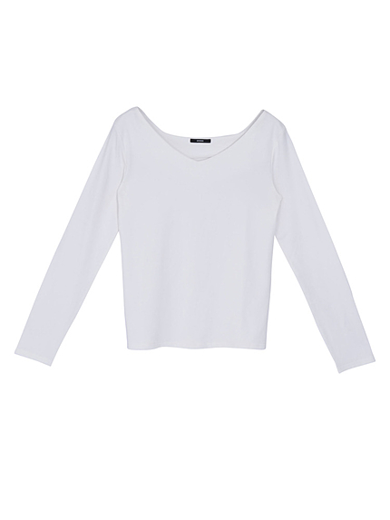 Vネックデコルテトップス