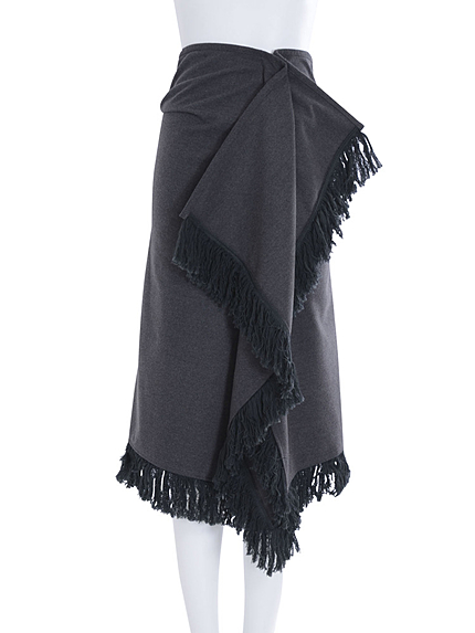 【CASUAL】フリンジラップスカート