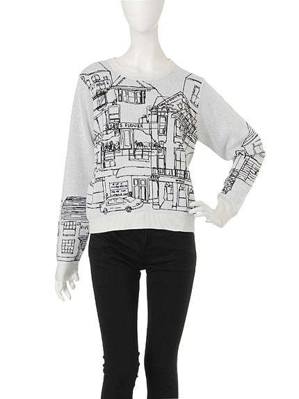 【dazzlin】イラストニットトップス