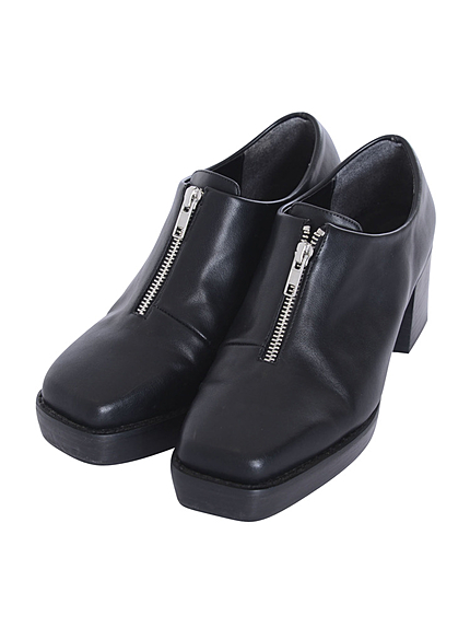 フロントZIPスクエアシューズ