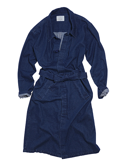 ロングデニムコート