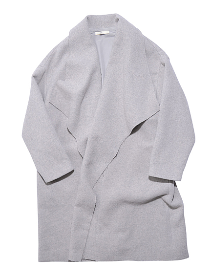 ダブルフェイスウールガウンコート