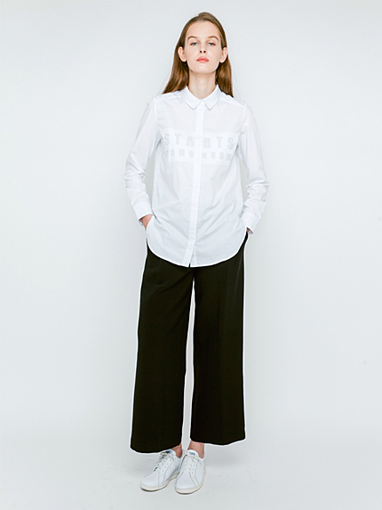 タックワイドパンツ