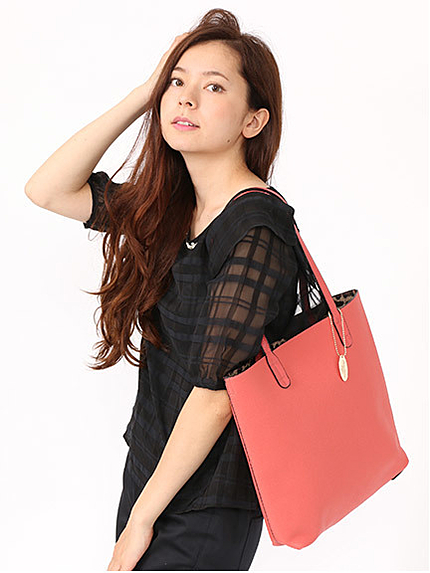 ヒョウ柄リバーシブルトート