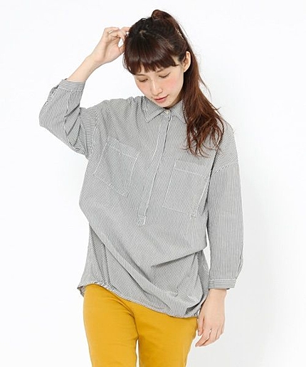 フロントタックシャツチュニック